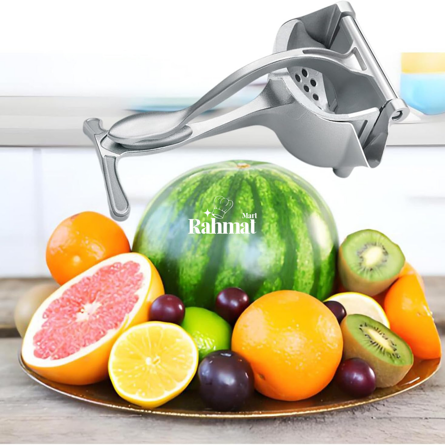 Versatile Aluminum Manual Juicer for Oranges, Grapes & Anar – Max Juice, Effortless Clean