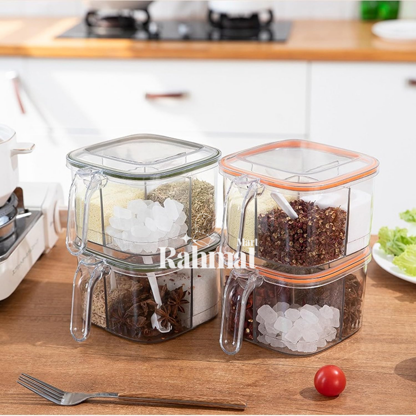 4 in 1 partition kitchen seasoning box