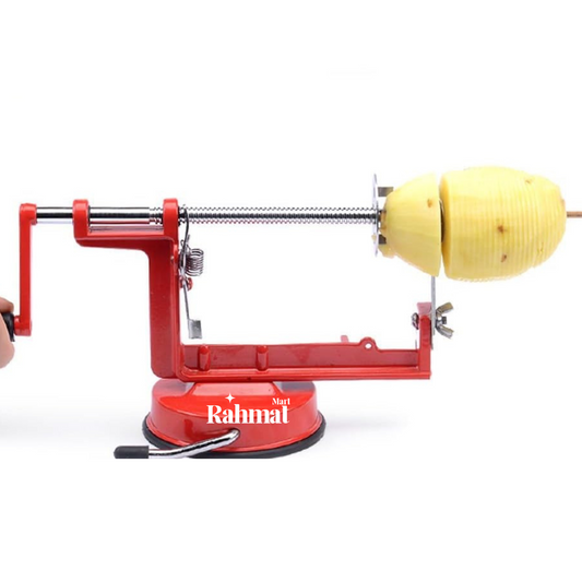 "Stainless Steel Spiral Potato Cutter – Manual Twisted Chips & Tornado Slicer for Vegetables & Fruits"