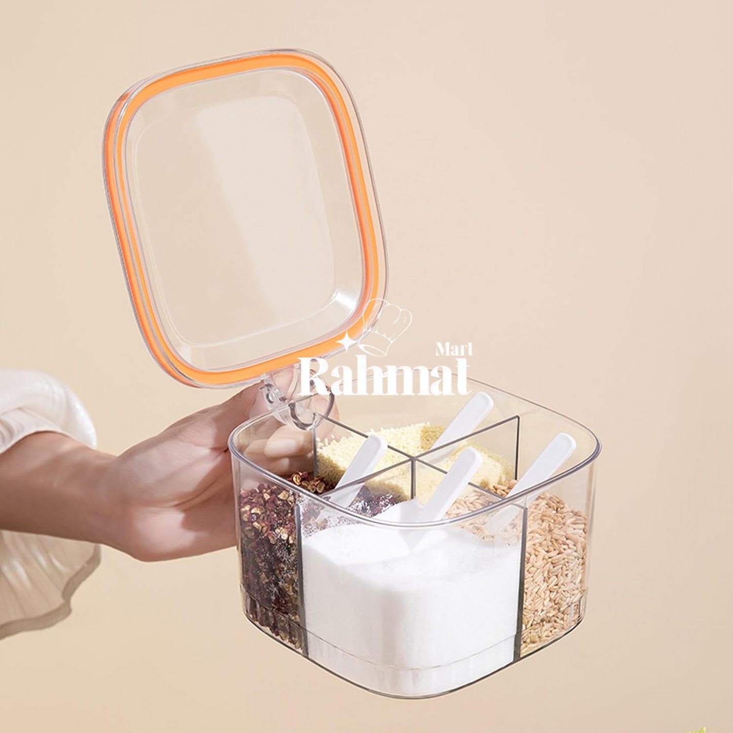4 in 1 partition kitchen seasoning box
