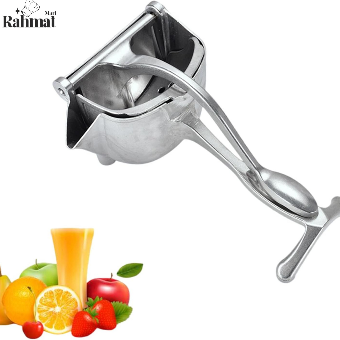 Versatile Aluminum Manual Juicer for Oranges, Grapes & Anar – Max Juice, Effortless Clean