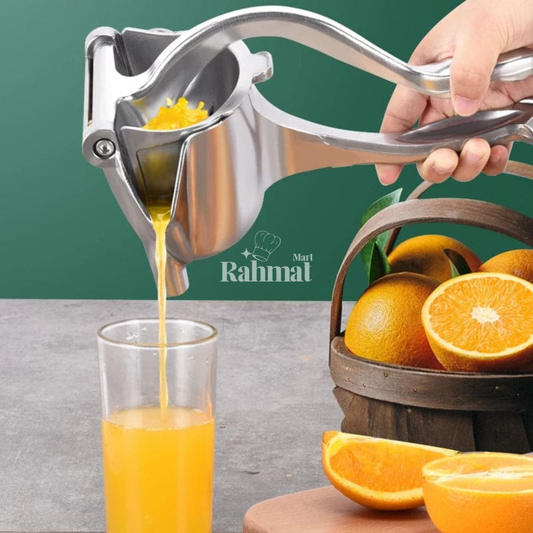Versatile Aluminum Manual Juicer for Oranges, Grapes & Anar – Max Juice, Effortless Clean